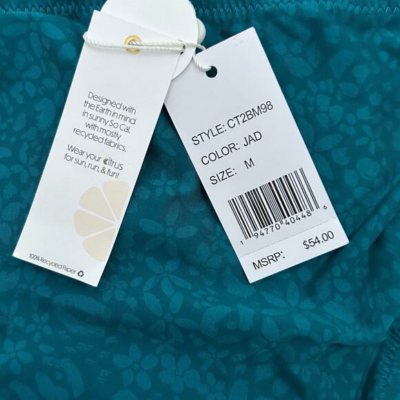 CITRUS Women’s High‎ Waist Bikini Bottom in Jade-Size M - Picture 4 of 4